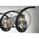 Curlicue 5 Light 49.25 inch Black and Polished Nickel Bath Vanity Wall Light