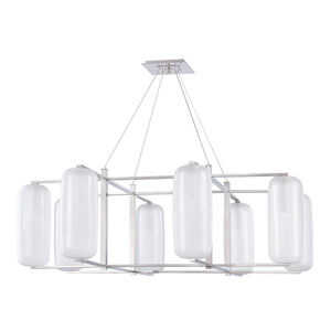 Pebble 8 Light 48 inch Polished Nickel Chandelier Ceiling Light