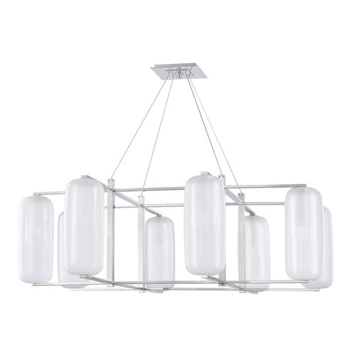 Pebble 8 Light 48 inch Polished Nickel Chandelier Ceiling Light