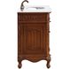 Danville 36 X 21 X 36 inch Teak Vanity Sink Set