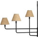 Polly 6 Light 63.75 inch Blackened Brass Chandelier Ceiling Light in Rattan Shade