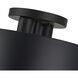 Zolana 2 Light 12 inch Black Semi Flush Mount Ceiling Light, Medium