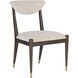 Arlan Coffee Brown/Antique Brass Side Chair
