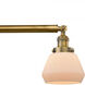 Franklin Restoration Fulton 3 Light 39 inch Brushed Brass Island Light Ceiling Light in Matte White Glass, Franklin Restoration