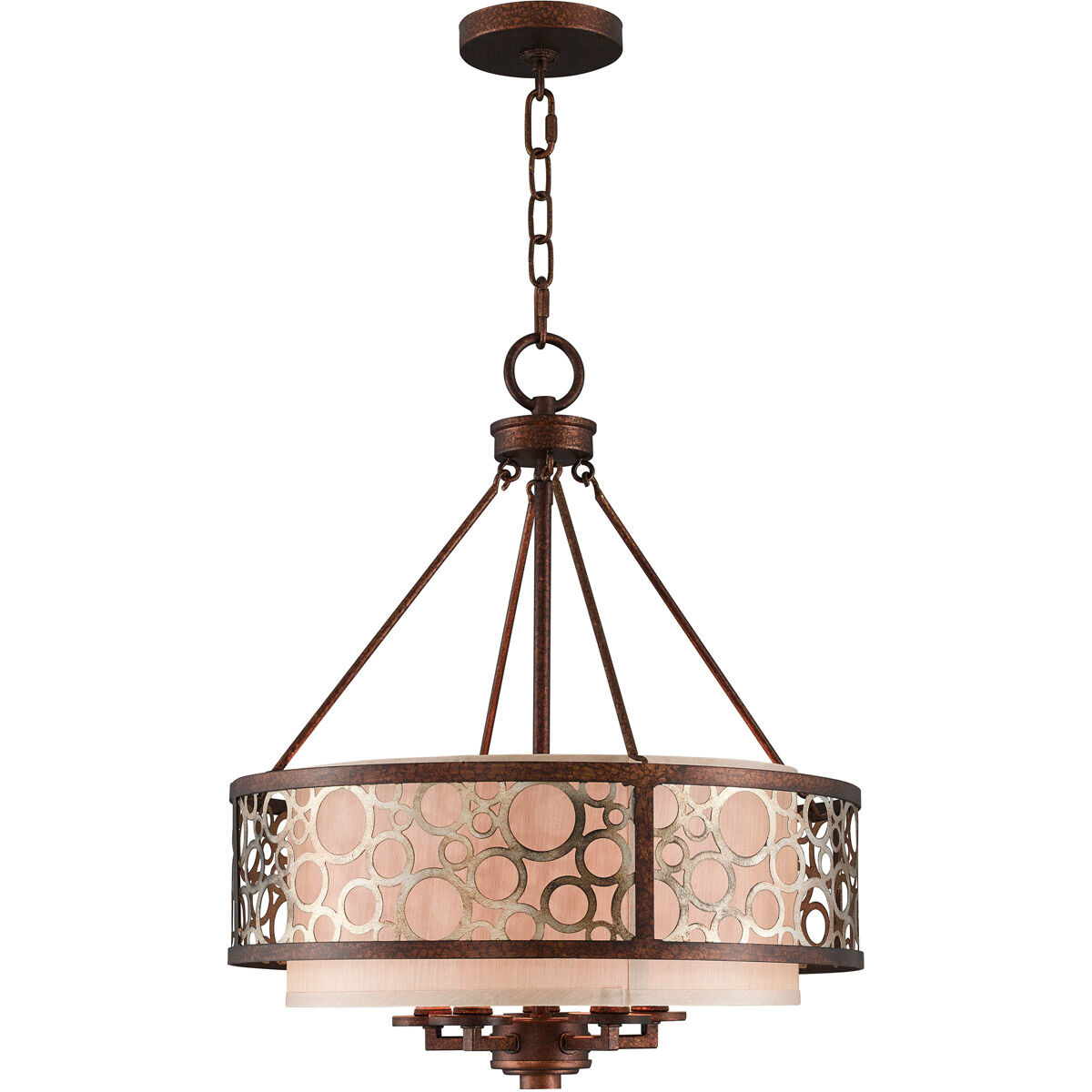 Avalon 5 Light 18 inch Palacial Bronze with Gilded Accents Chandelier Ceiling Light