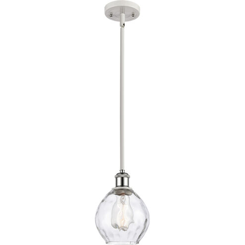 Ballston Small Waverly LED 6 inch White and Polished Chrome Pendant Ceiling Light, Ballston
