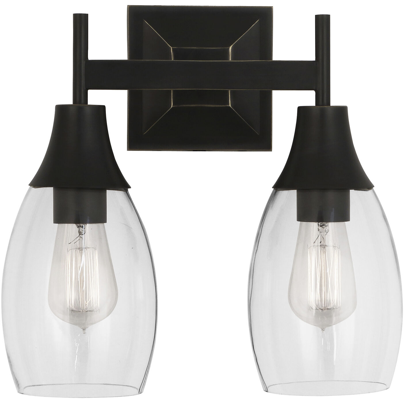 Grace 2 Light 13.13 inch Deep Patina Bronze Wall Sconce Wall Light