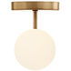 Fusion Collection - Noho Family 2 Light 16.5 inch Brushed Brass Semi-Flush Ceiling Light, EVOLV