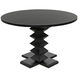 Zig-Zag 48 X 48 inch Hand Rubbed Black Dining Table
