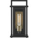 Langston LED 14 inch Black with Burnished Bronze Outdoor Wall Mount Lantern
