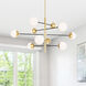 Compass LED 38 inch Medallion Gold Down Chandelier Ceiling Light