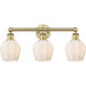 Norfolk 3 Light 23.75 inch Brushed Brass Bath Vanity Light Wall Light in Matte White