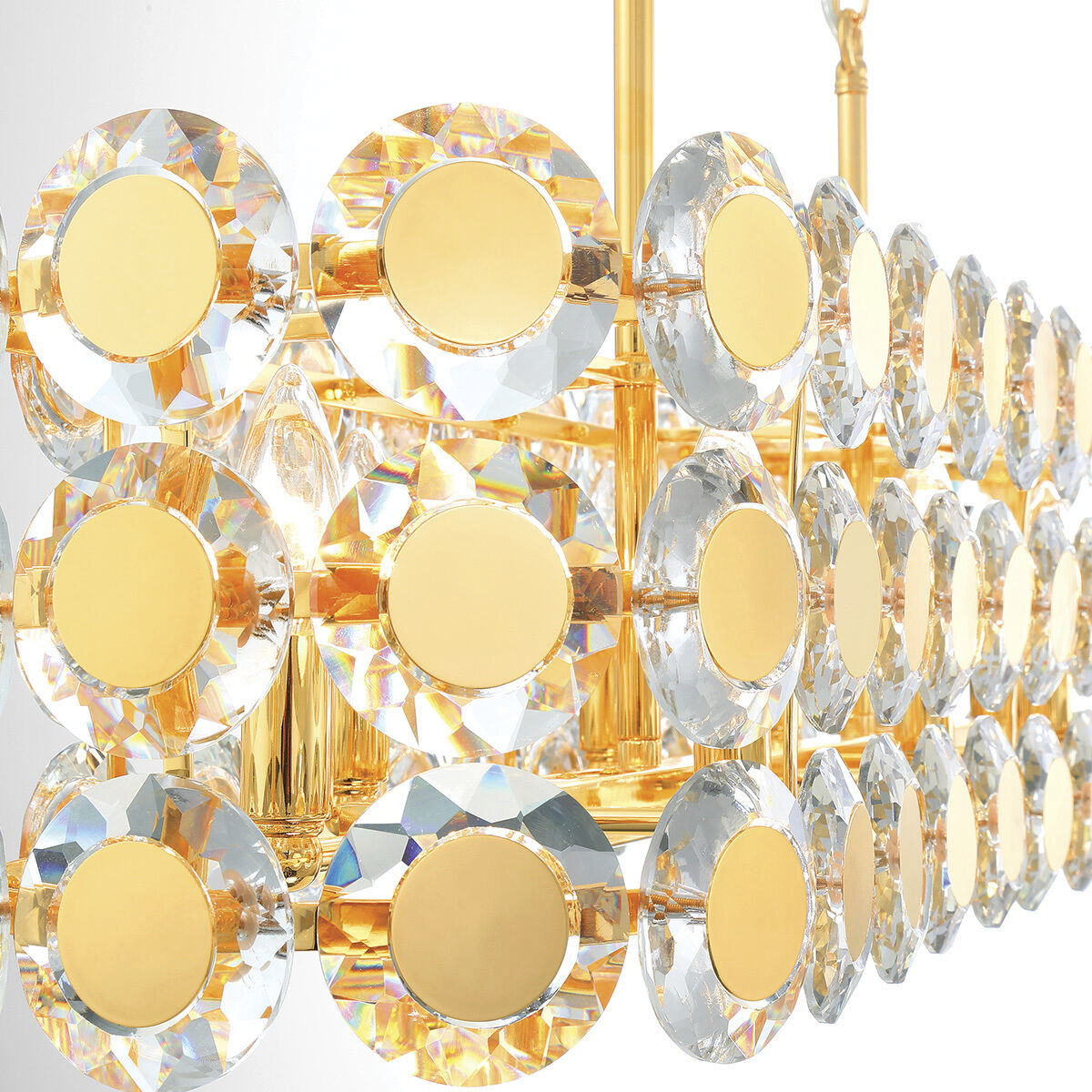 Perrene Linear Chandelier Ceiling Light in Gold