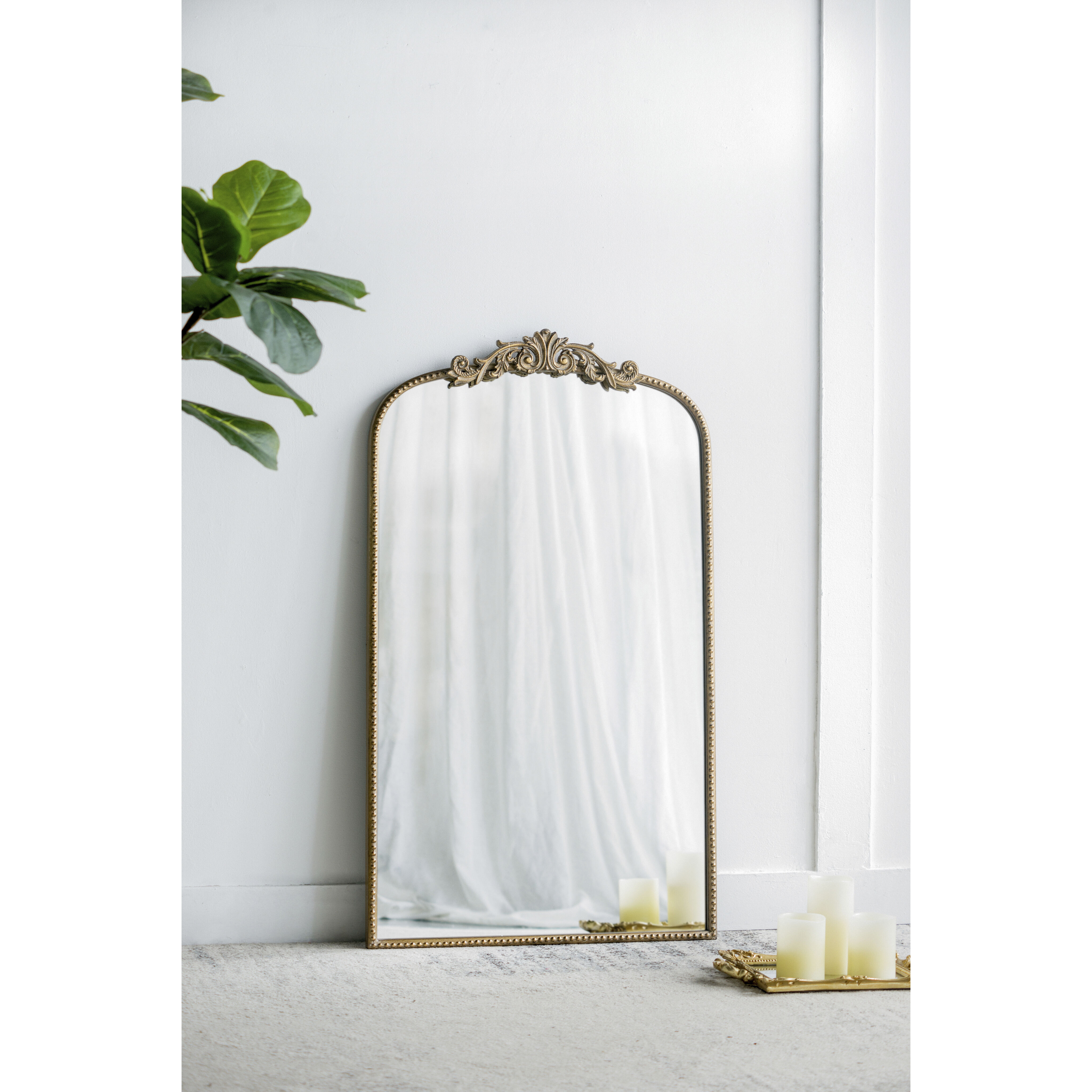 Baroque Inspired 41.7 X 24 inch Gold Mirror