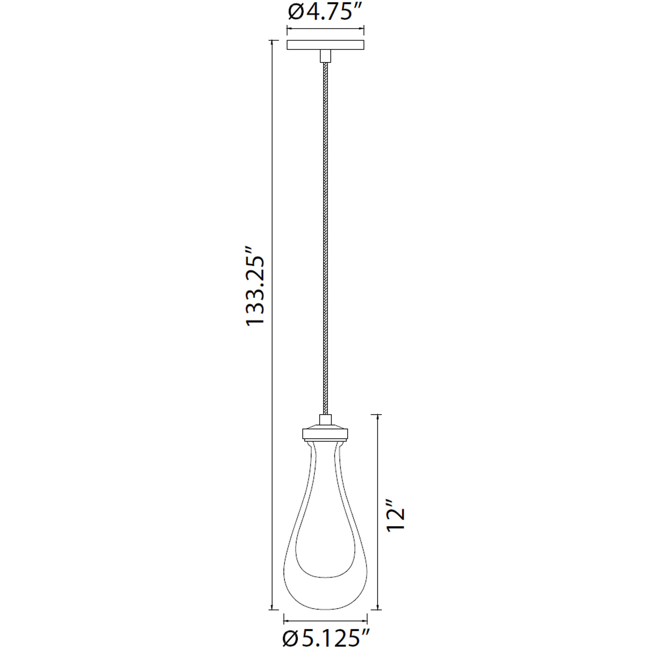 Vaso 1 Light 5.13 inch Polished Nickel Mini Pendant Ceiling Light