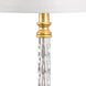 Chelsea House 34 inch 100.00 watt Detailed Acrylic Column/Gold Leaf Table Lamp Portable Light