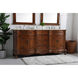 Danville 72 X 72 X 36 inch Teak and Antique Bronze Vanity Sink Set