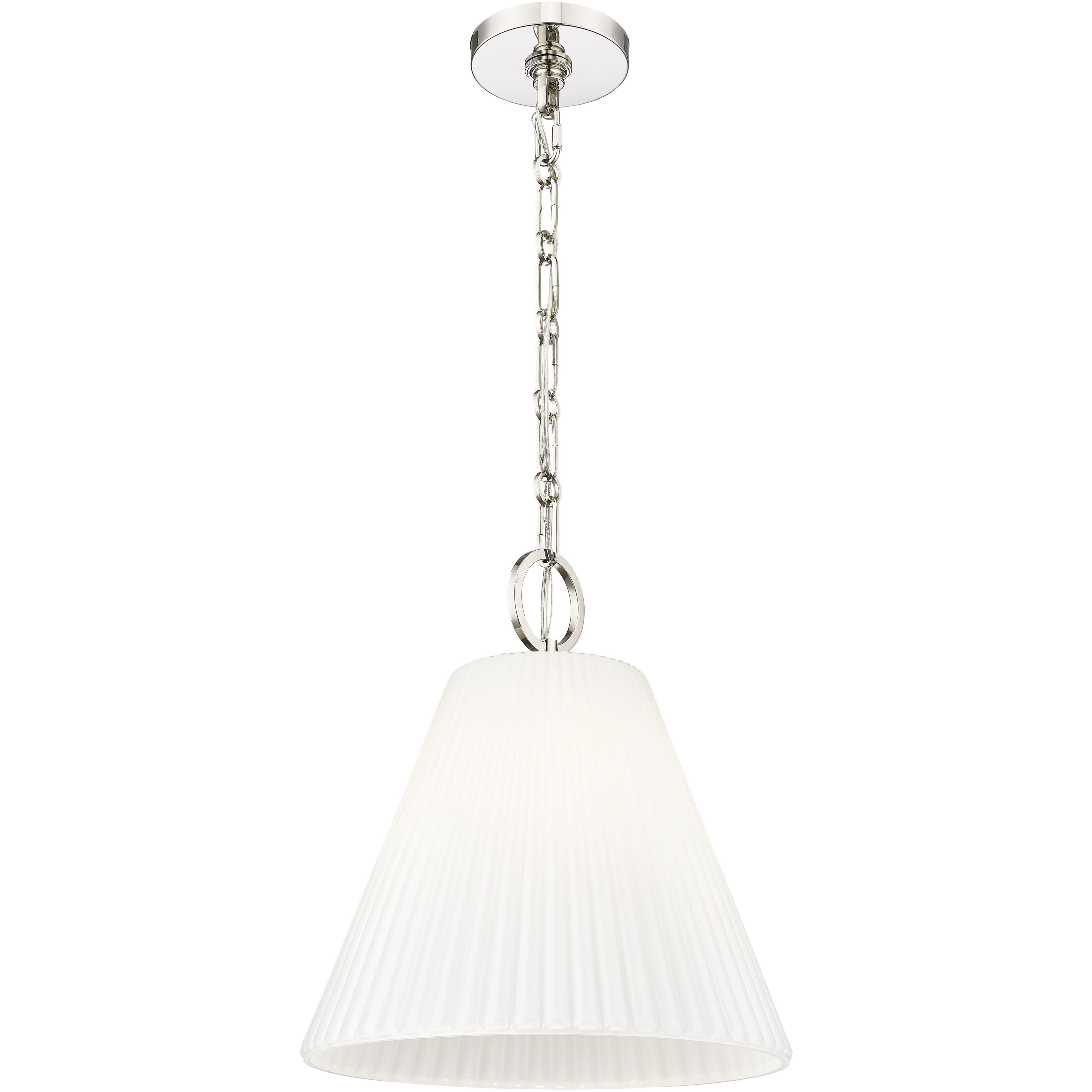 Alaric 1 Light 14 inch Polished Nickel Pendant Ceiling Light