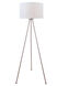 Tullio 60 inch 100.00 watt Polished Steel Floor Lamp Portable Light