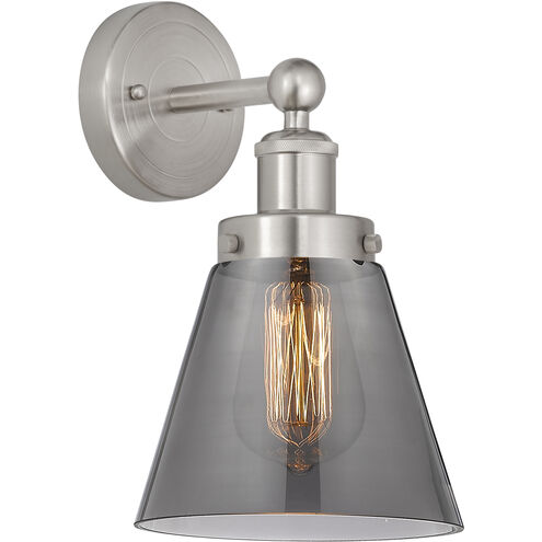 Cone 1 Light 6.5 inch Brushed Satin Nickel Sconce Wall Light