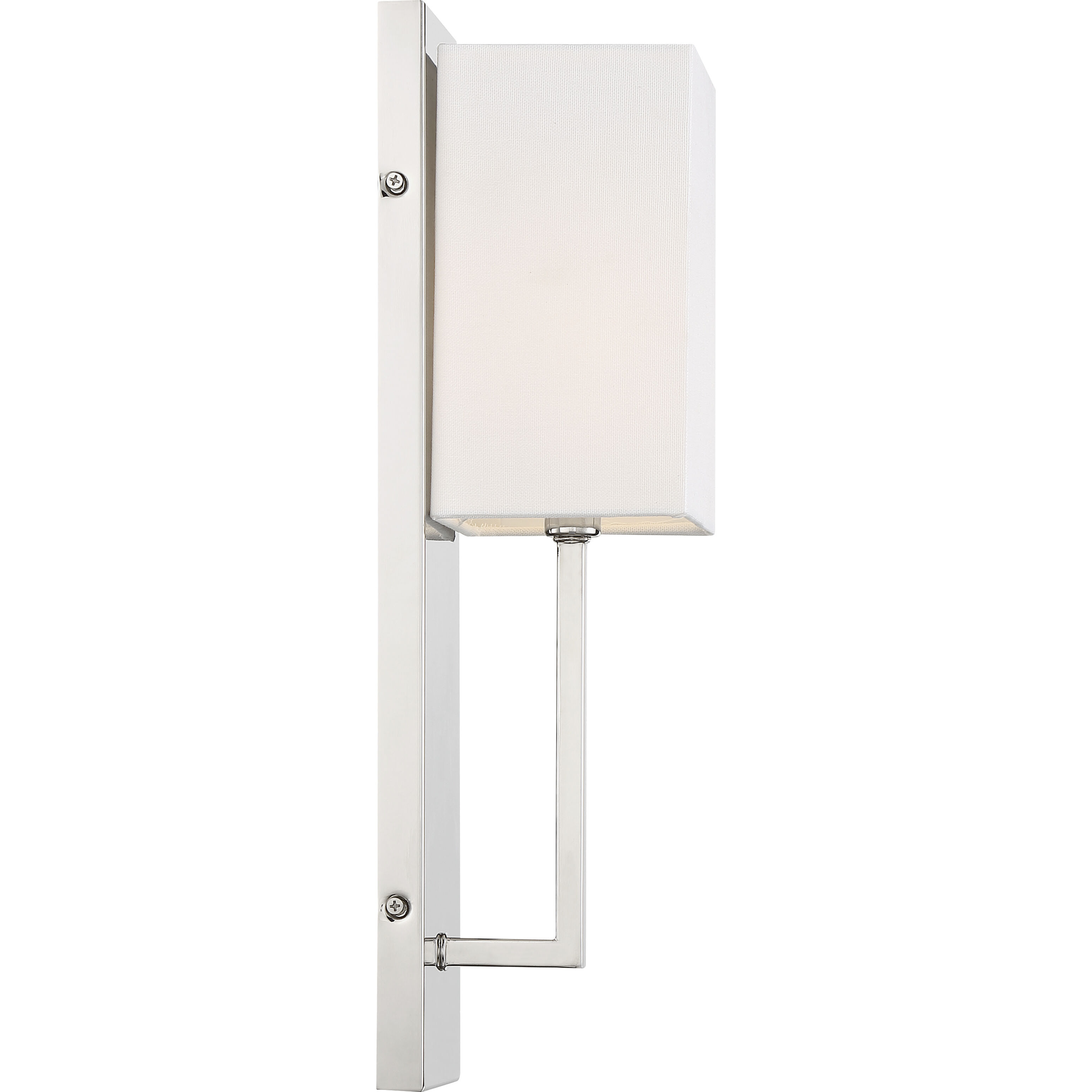 Vesey 1 Light 5 inch Polished Nickel and White Fabric Wall Sconce Wall Light