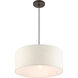 Meadow 3 Light 18 inch English Bronze Drum Pendant Ceiling Light 