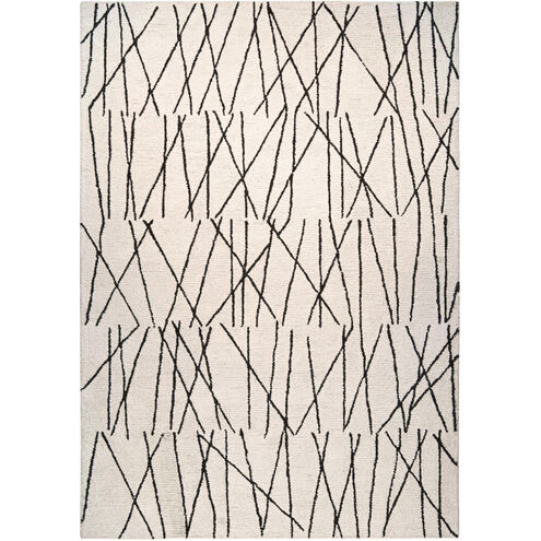 Myra 36 X 24 inch Black/White Rug in 2 x 3