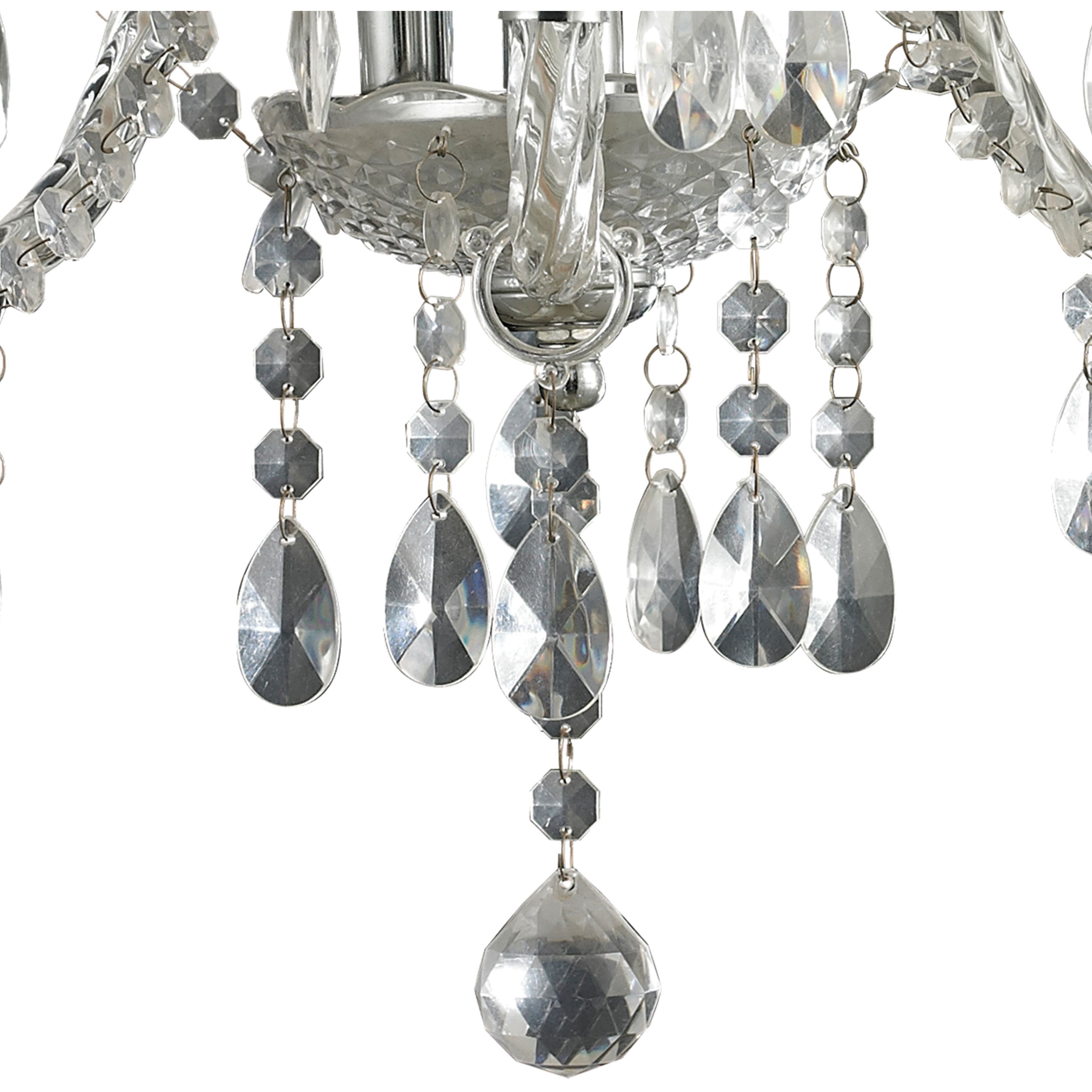 Theatre 3 Light 16 inch Clear Chandelier Ceiling Light