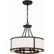 Bryant 4 Light 18 inch Black Forged Chandelier Ceiling Light