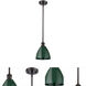 Ballston Plymouth Dome LED 7.5 inch Oil Rubbed Bronze Pendant Ceiling Light in Matte Green