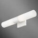 Aero 2 Light 5 inch White with Brushed Nickel Accent Vanity Sconce Wall Light