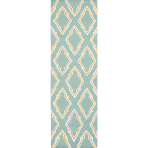 Fallon 96 X 30 inch Aqua, Mustard, Cream Rug