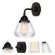Nouveau 2 Fulton LED 6.75 inch Matte Black Sconce Wall Light in Clear Glass
