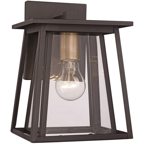 Geode 1 Light 17 inch Black Outdoor Wall Lantern