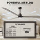 Atlas Alessandra - LK 72 inch Textured Bronze with Gray Ash Tone Blades Transitional Ceiling Fan