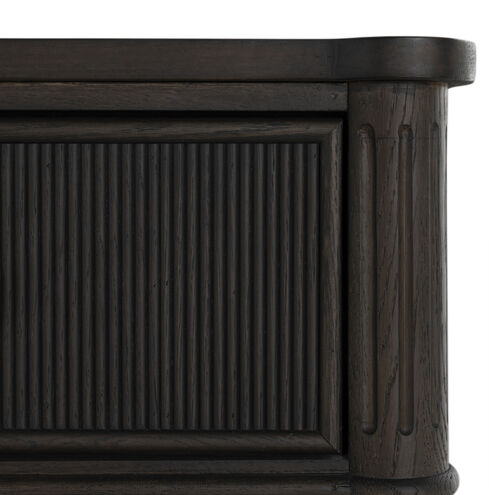 Andrea Dark Stained Oak / Antique Brass / Stained Oak Dresser