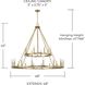 Pearson 24 Light 48 inch Aged Brass Chandelier Ceiling Light