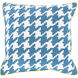 Houndstooth 22 inch Lime, Sky Blue, Cream Pillow Kit