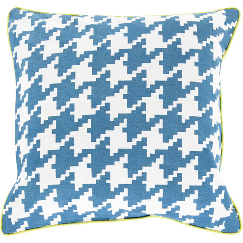 Houndstooth 20 inch Lime, Sky Blue, Cream Pillow Kit