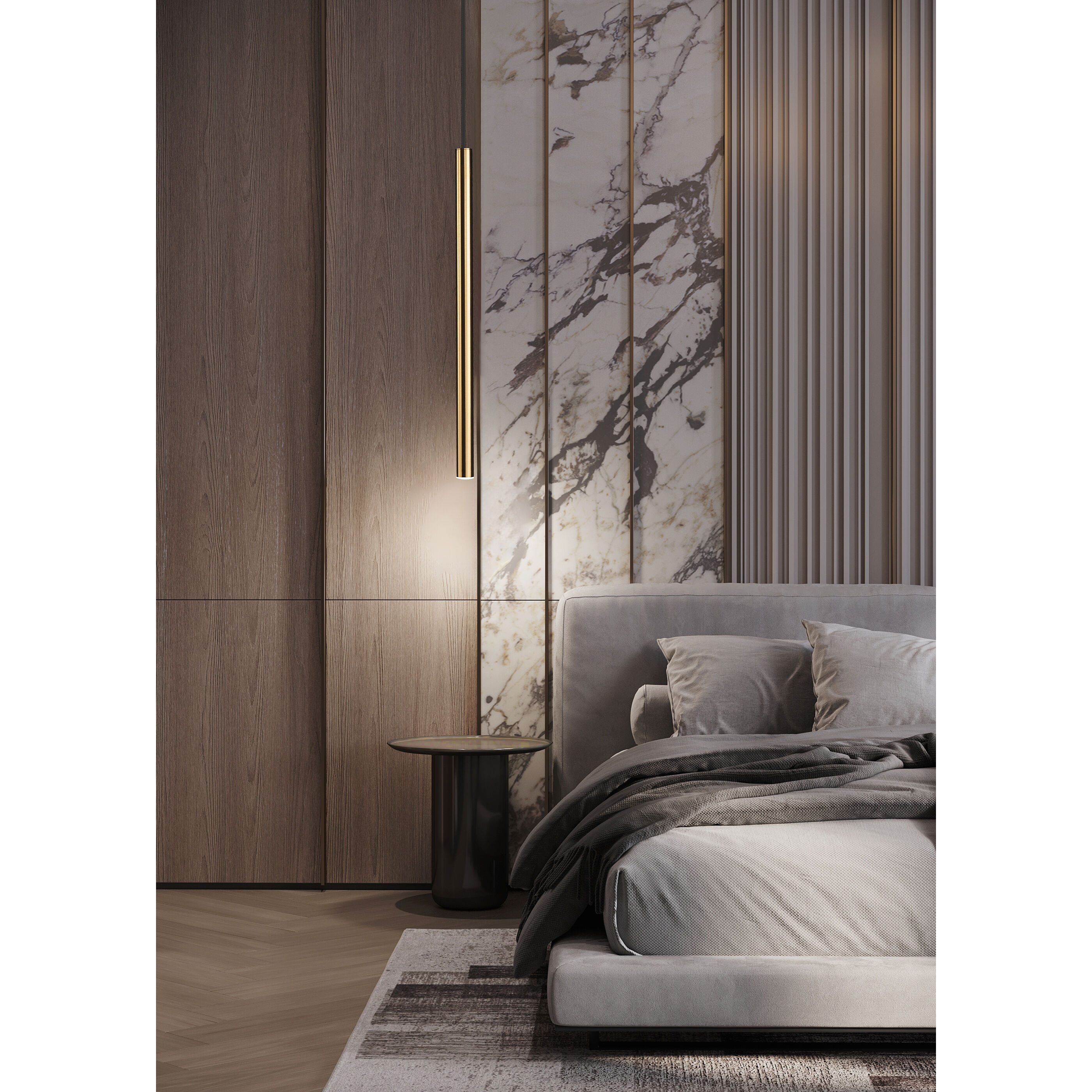 Forest LED 4.75 inch Modern Gold Pendant Ceiling Light