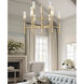 Esme 9 Light 38 inch Modern Gold Chandelier Ceiling Light