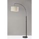 Barton 75.5 inch 100.00 watt Black Arc Floor Lamp Portable Light, Simplee Adesso