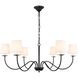 Eclipse 6 Light 37 inch Black Chandelier Ceiling Light