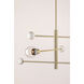 Slater 3 Light 66 inch Aged Brass Chandelier Ceiling Light