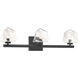 Castello LED 25 inch Matte Black Bathroom Vanity Light Wall Light