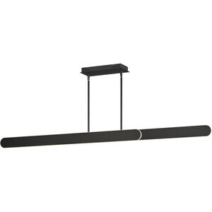 Belt LED 60 inch Black Linear Pendant Ceiling Light