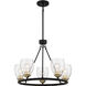 Winsley 5 Light 24 inch Coal And Stained Brass Chandelier Ceiling Light in Coal/Stained Brass