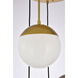 Eclipse 5 Light 18 inch Brass Pendant Ceiling Light