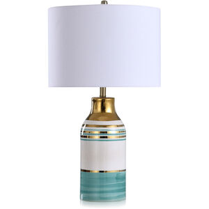 Cameron 30 inch 150.00 watt Mint and White and Gold Table Lamp Portable Light