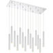Forest LED 9.75 inch Chrome Chandelier Ceiling Light in 37, Chrome Steel, 14